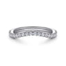 14K White Gold Diamond Wedding Band - 0.26 ct