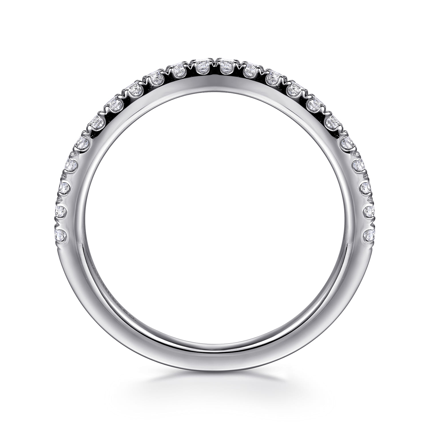 14K White Gold Diamond Wedding Band - 0.26 ct - Shot 2