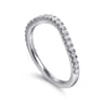 14K White Gold Diamond Wedding Band - 0.26 ct