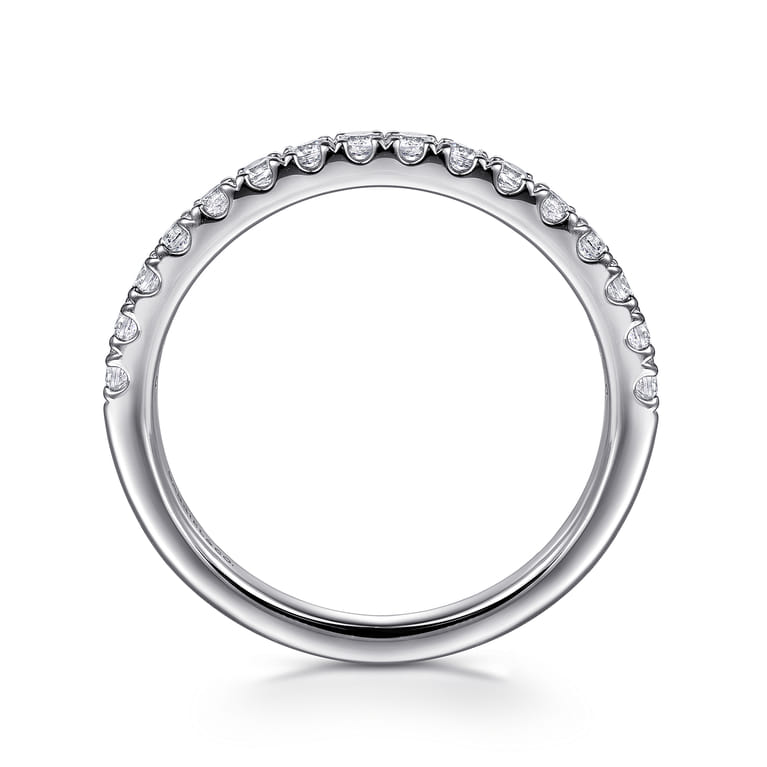 14K White Gold Diamond Wedding Band - 0.38 ct - Shot 2