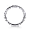 14K White Gold Diamond Wedding Band - 0.38 ct