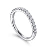 14K White Gold Diamond Wedding Band - 0.38 ct