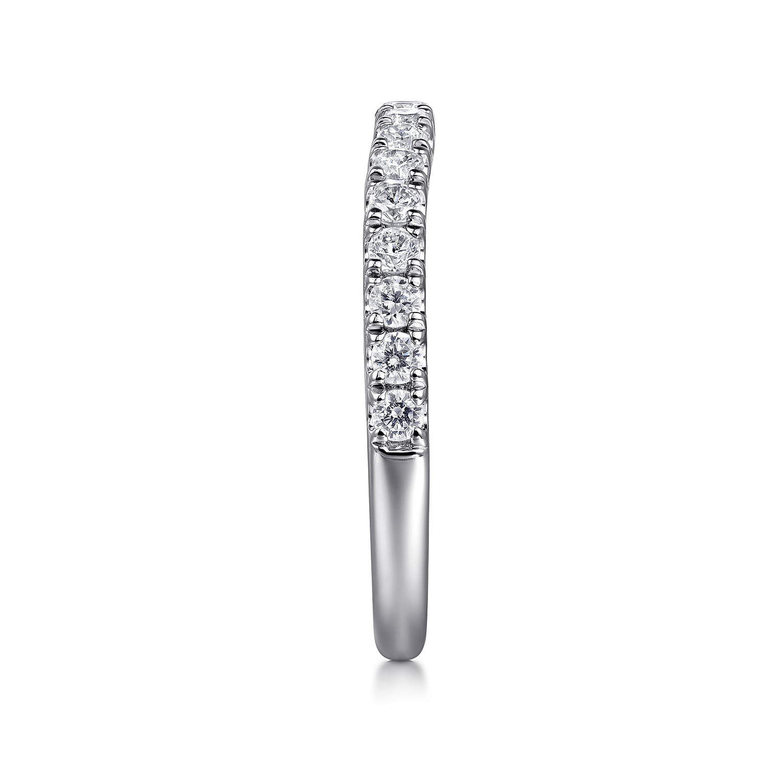 14K White Gold Diamond Wedding Band - 0.38 ct - Shot 5