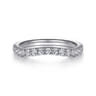 14K White Gold Diamond Wedding Band - 0.4 ct