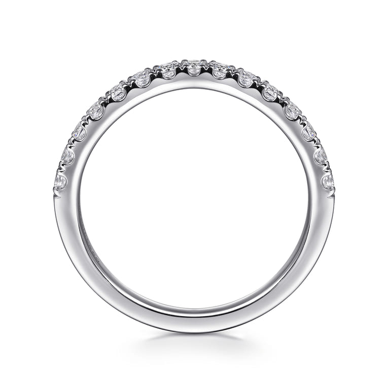 14K White Gold Diamond Wedding Band - 0.4 ct - Shot 2