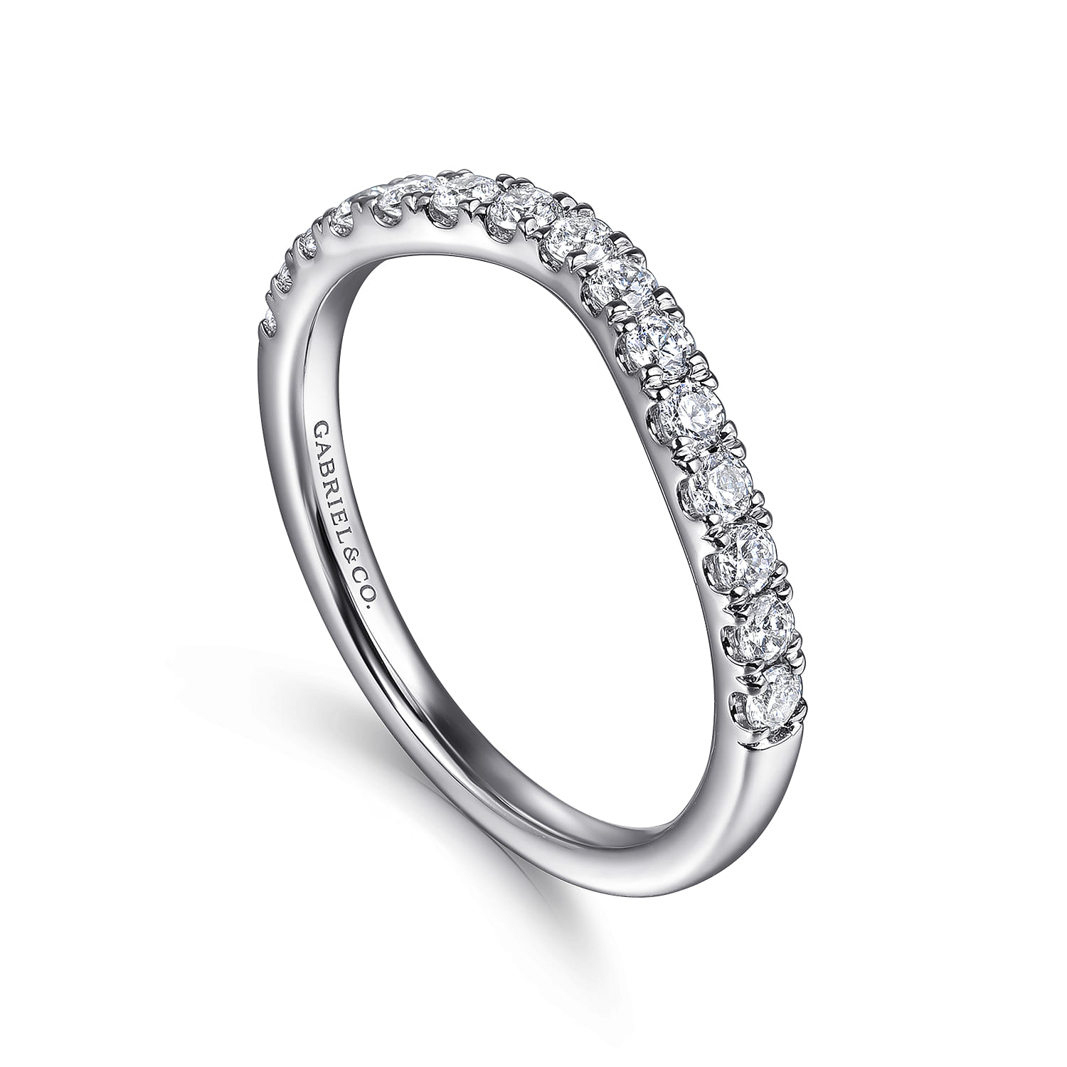 14K White Gold Diamond Wedding Band - 0.4 ct - Shot 3