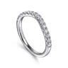 14K White Gold Diamond Wedding Band - 0.4 ct