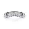 14K White Gold Diamond Wedding Band - 0.4 ct