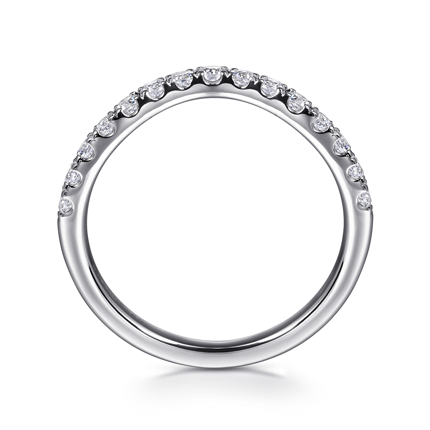 14K White Gold Diamond Wedding Band - 0.4 ct - Shot 2