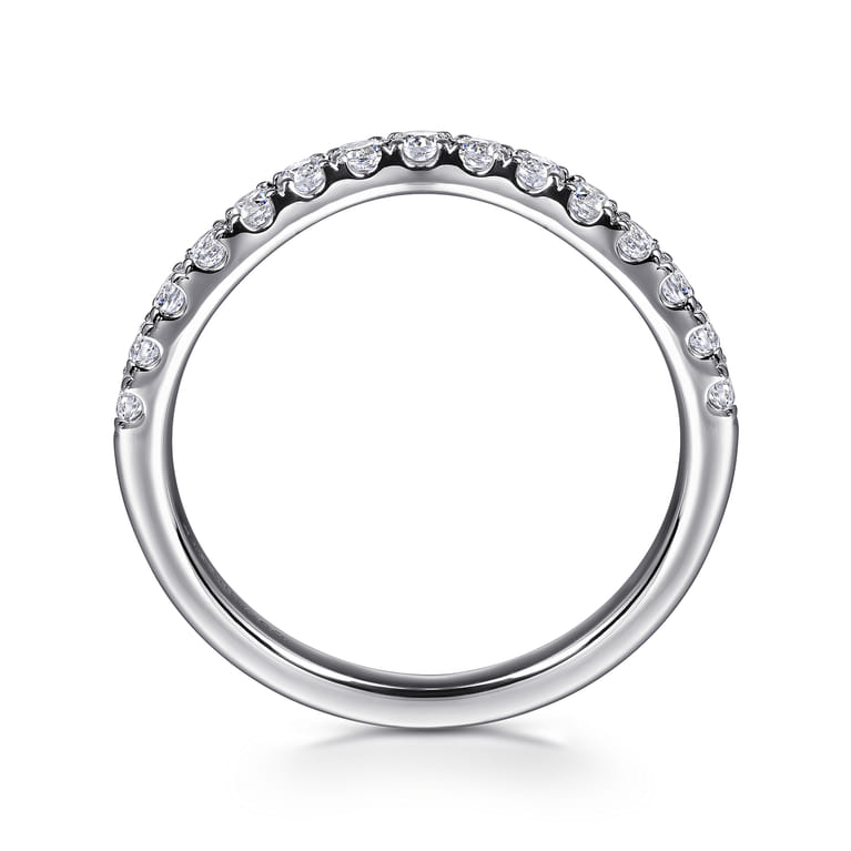 14K White Gold Diamond Wedding Band - 0.4 ct - Shot 2