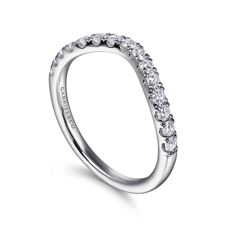14K White Gold Diamond Wedding Band - 0.4 ct - Shot 3