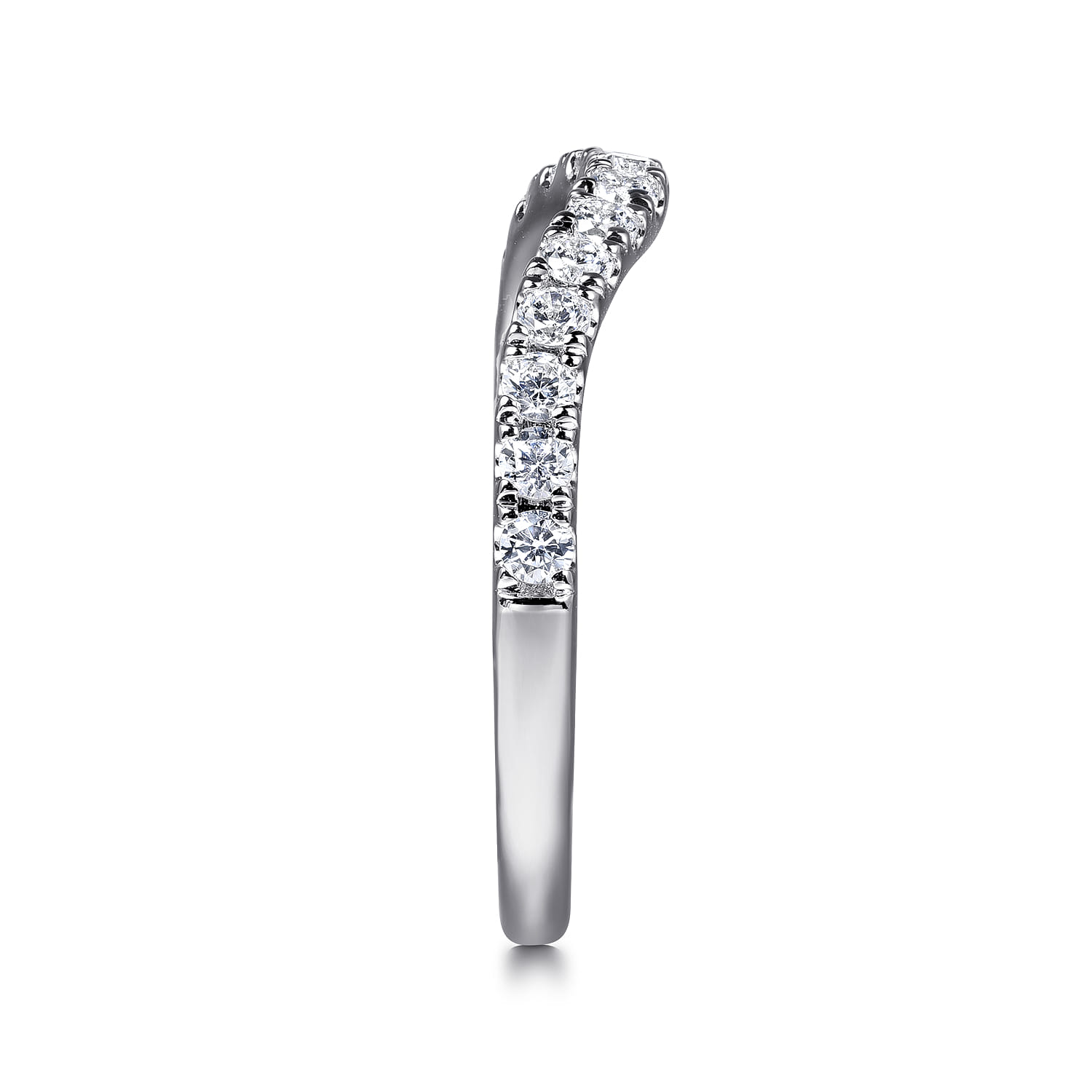 14K White Gold Diamond Wedding Band - 0.4 ct - Shot 5