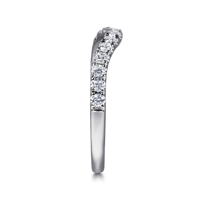 14K White Gold Diamond Wedding Band - 0.4 ct - Shot 5