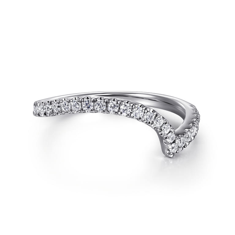 14K White Gold Diamond Wedding Band - 0.26 ct - Shot 1