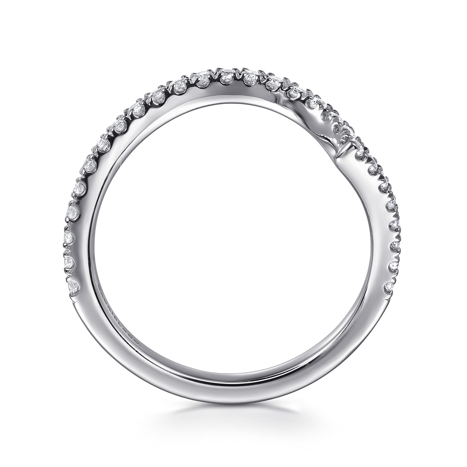 14K White Gold Diamond Wedding Band - 0.26 ct - Shot 2