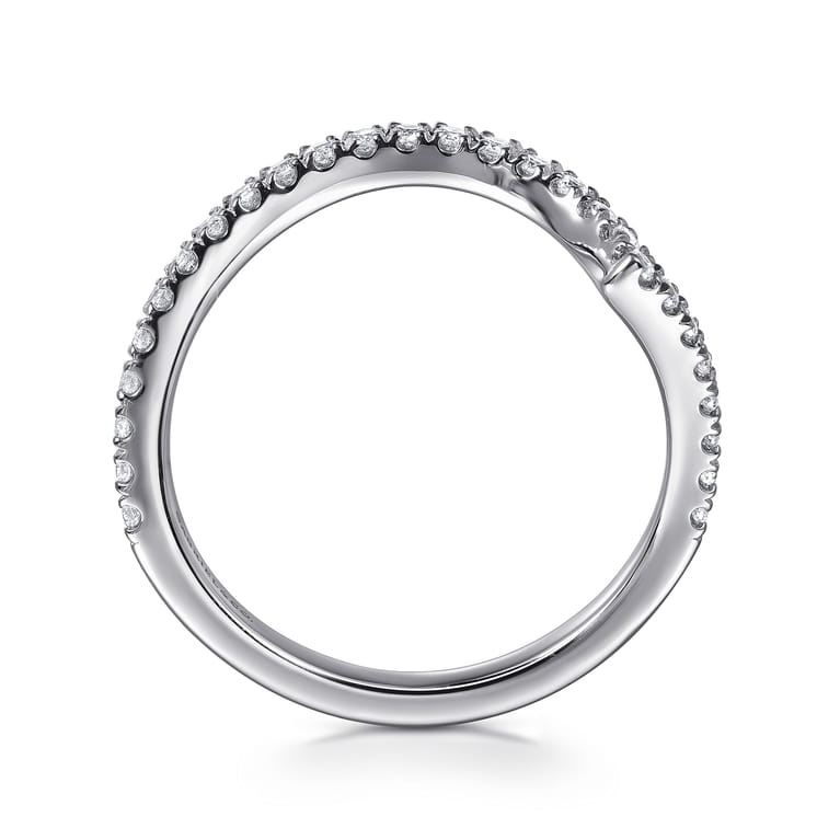 14K White Gold Diamond Wedding Band - 0.26 ct - Shot 2