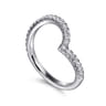 14K White Gold Diamond Wedding Band - 0.26 ct