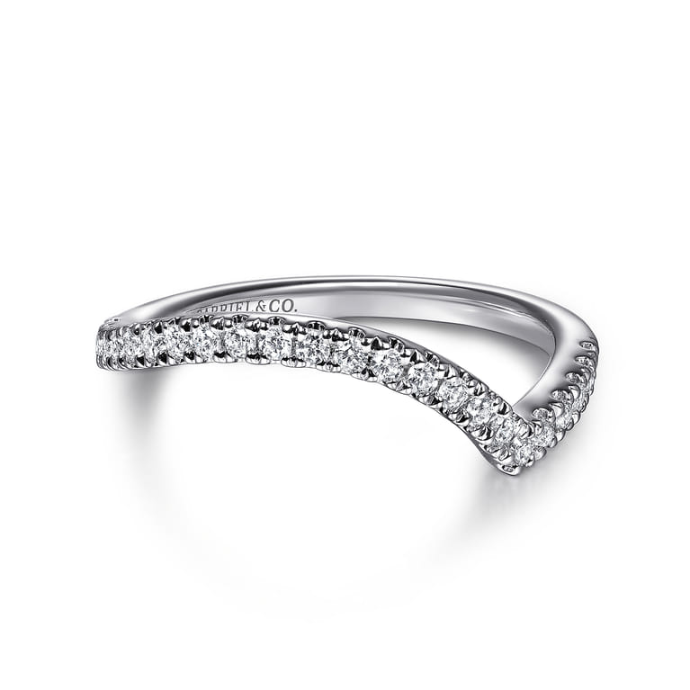 14K White Gold Diamond Wedding Band - 0.23 ct - Shot 1