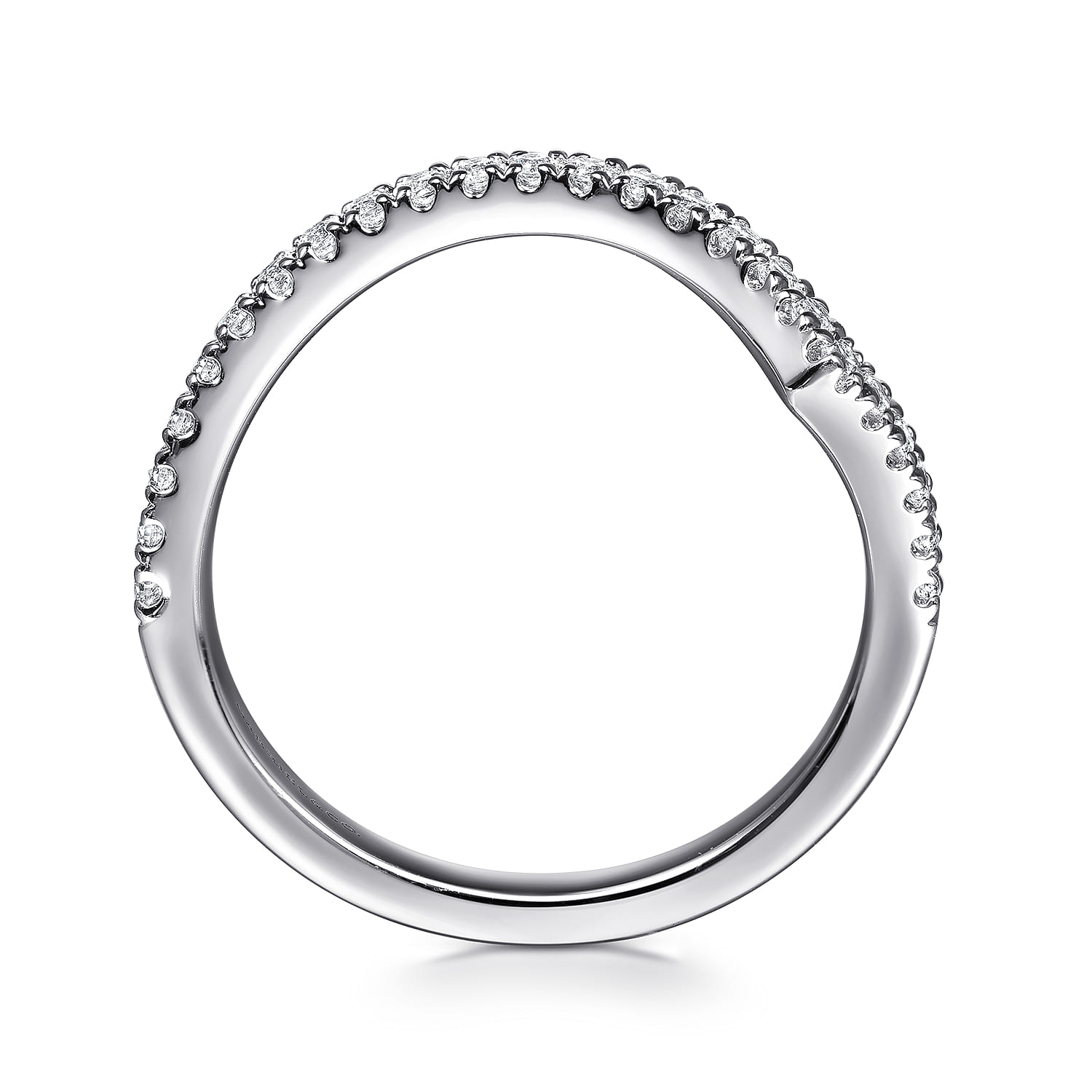 14K White Gold Diamond Wedding Band - 0.23 ct - Shot 2