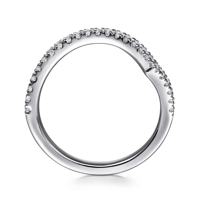 14K White Gold Diamond Wedding Band - 0.23 ct - Shot 2