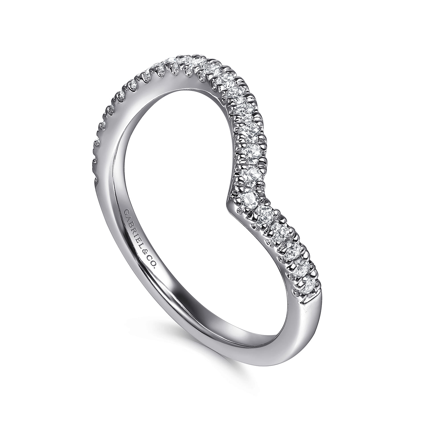 14K White Gold Diamond Wedding Band - 0.23 ct - Shot 3