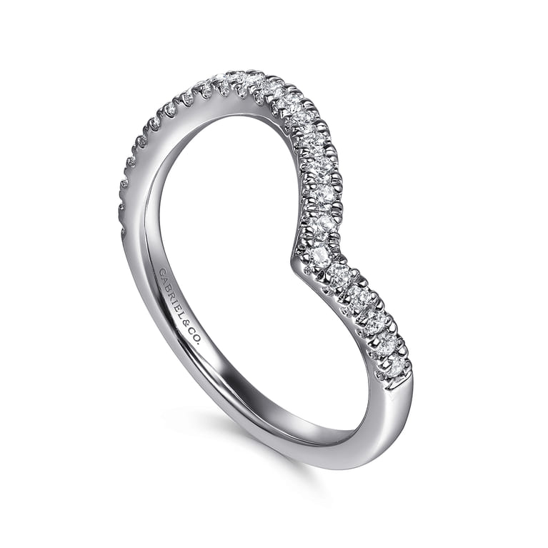 14K White Gold Diamond Wedding Band - 0.23 ct - Shot 3