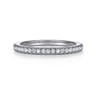 14K White Gold Diamond Wedding Band - 0.16 ct