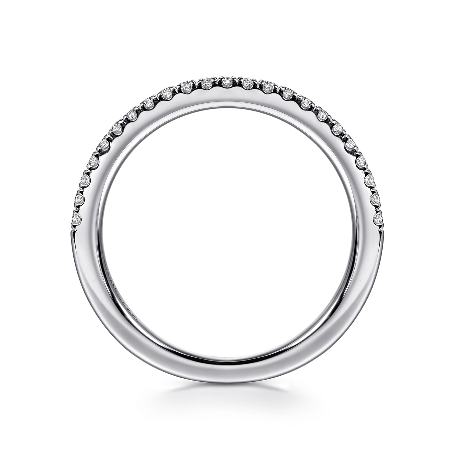 14K White Gold Diamond Wedding Band - 0.16 ct - Shot 2