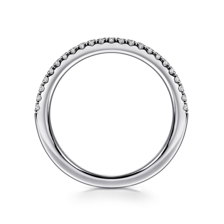 14K White Gold Diamond Wedding Band - 0.16 ct - Shot 2