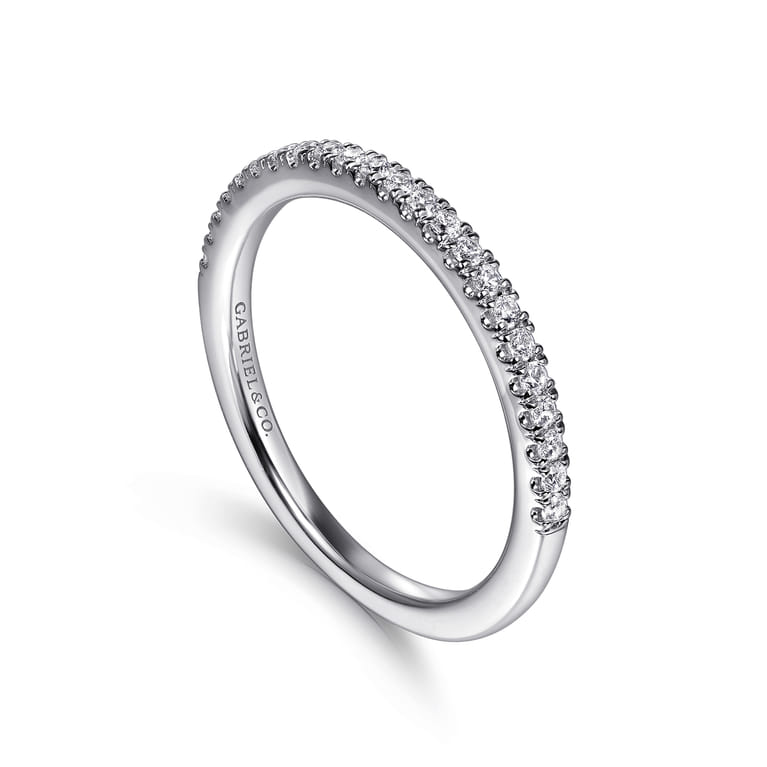 14K White Gold Diamond Wedding Band - 0.16 ct - Shot 3
