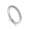 14K White Gold Diamond Wedding Band - 0.16 ct