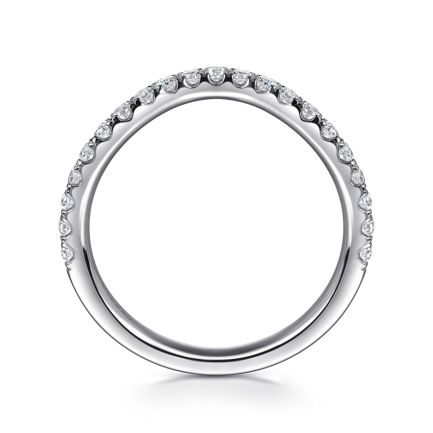 14K White Gold Diamond Wedding Band - 0.36 ct - Shot 2