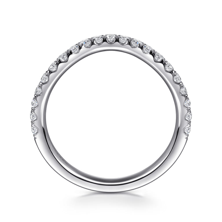 14K White Gold Diamond Wedding Band - 0.36 ct - Shot 2