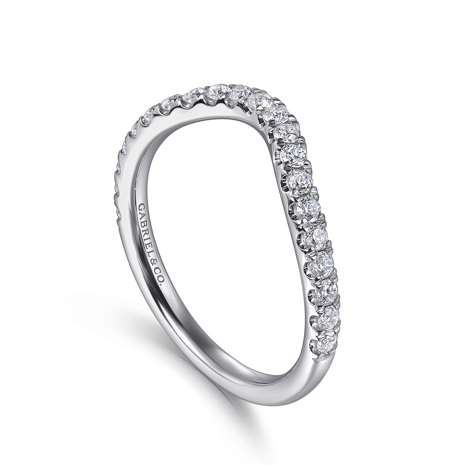 14K White Gold Diamond Wedding Band - 0.36 ct - Shot 3