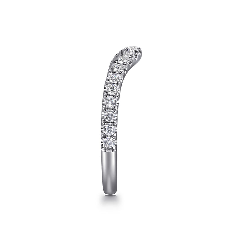14K White Gold Diamond Wedding Band - 0.36 ct - Shot 5