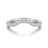 14K White Gold Diamond Wedding Band - 0.36 ct