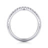 14K White Gold Diamond Wedding Band - 0.36 ct
