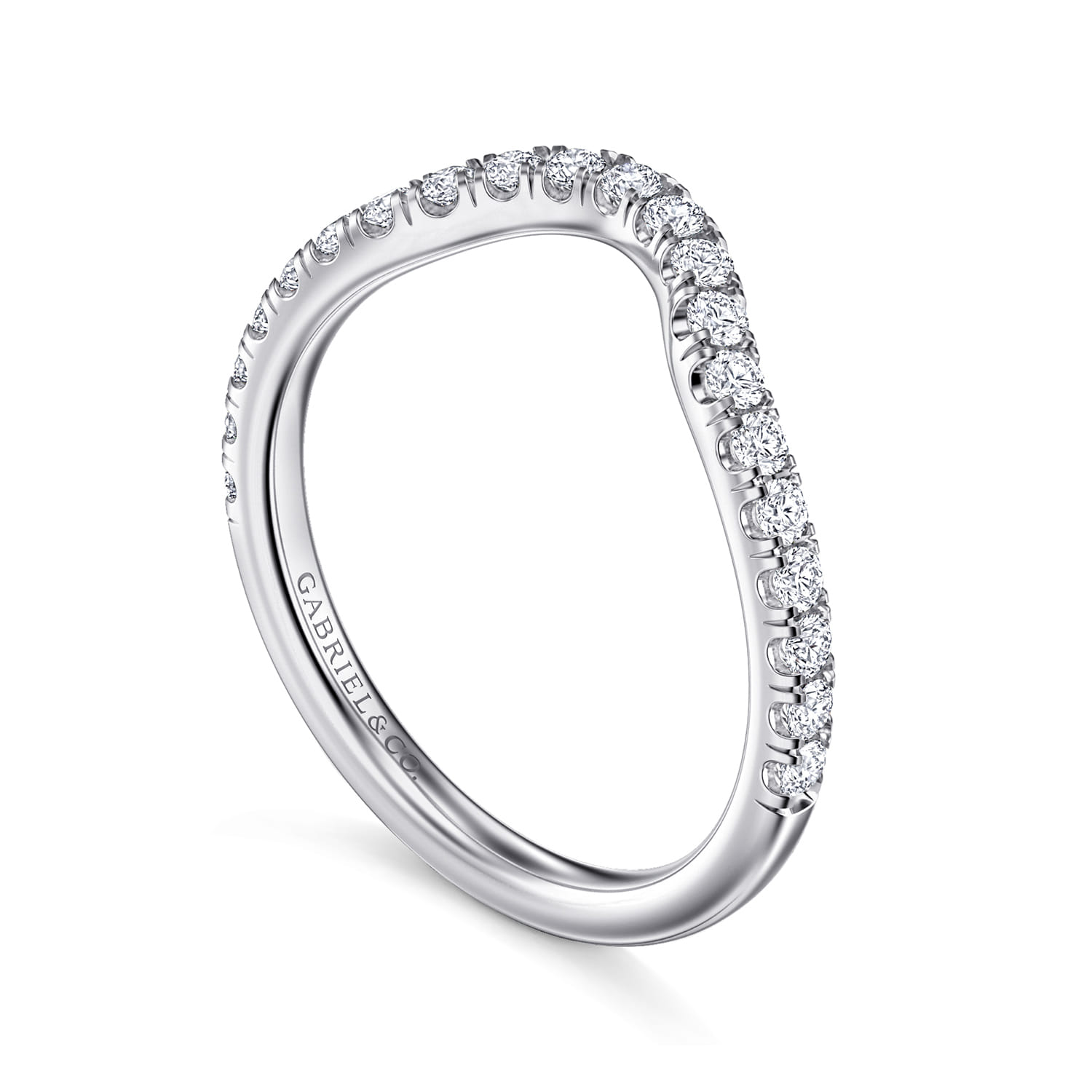 14K White Gold Diamond Wedding Band - 0.36 ct - Shot 3
