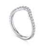 14K White Gold Diamond Wedding Band - 0.36 ct