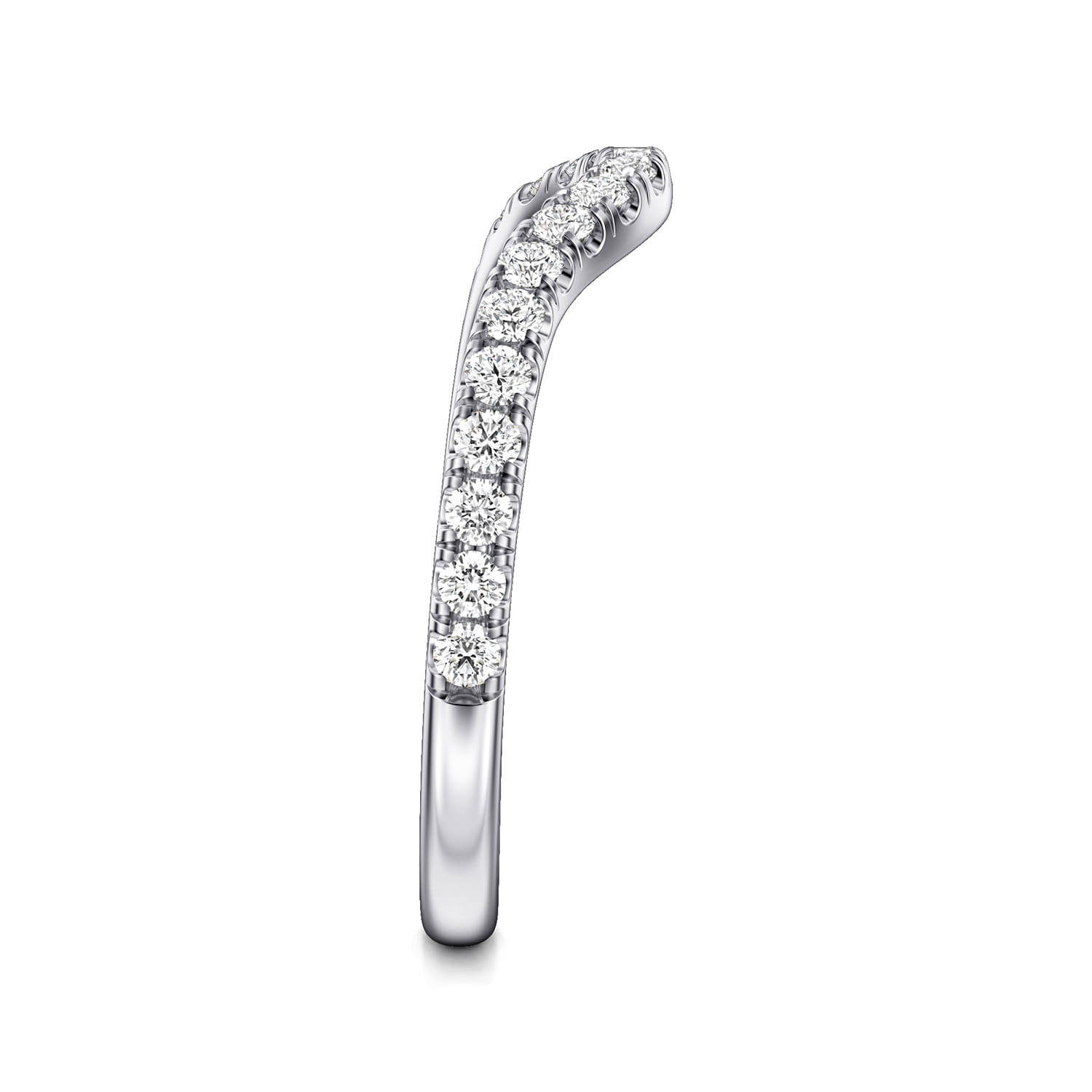 14K White Gold Diamond Wedding Band - 0.36 ct - Shot 4