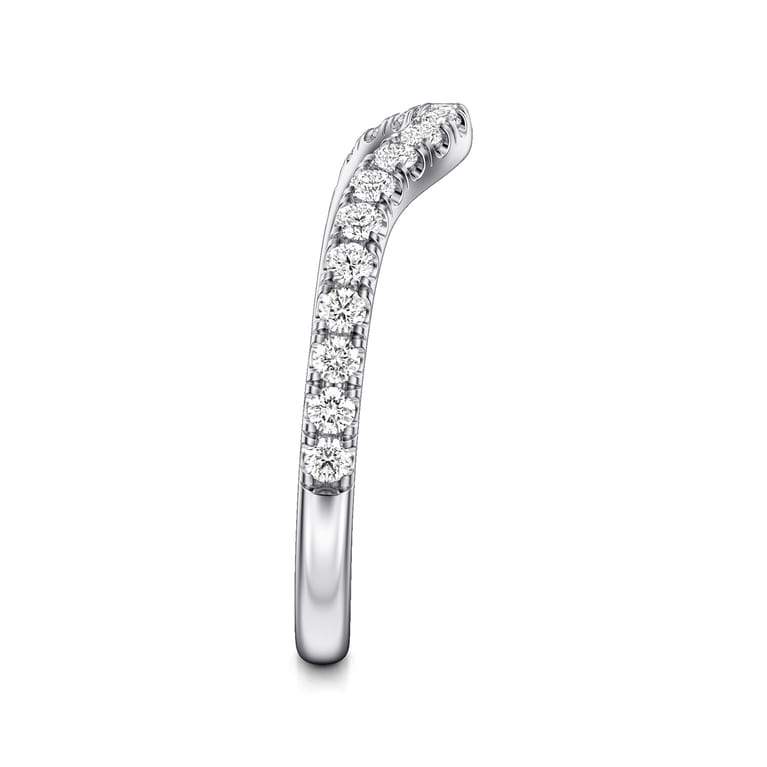 14K White Gold Diamond Wedding Band - 0.36 ct - Shot 4