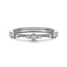 14K White Gold Diamond Wedding Band - 0.14 ct