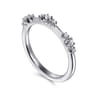 14K White Gold Diamond Wedding Band - 0.14 ct