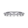 14K White Gold Diamond Wedding Band - 0.13 ct
