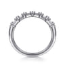 14K White Gold Diamond Wedding Band - 0.13 ct