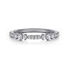 14K White Gold Diamond Wedding Band - 0.19 ct