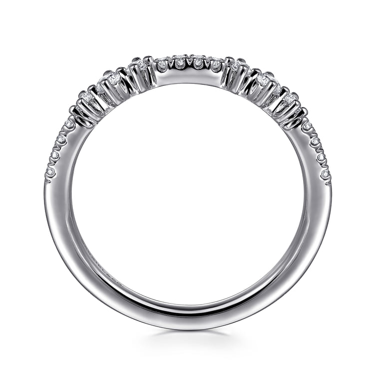 14K White Gold Diamond Wedding Band - 0.19 ct - Shot 2