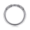14K White Gold Diamond Wedding Band - 0.19 ct