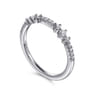 14K White Gold Diamond Wedding Band - 0.19 ct