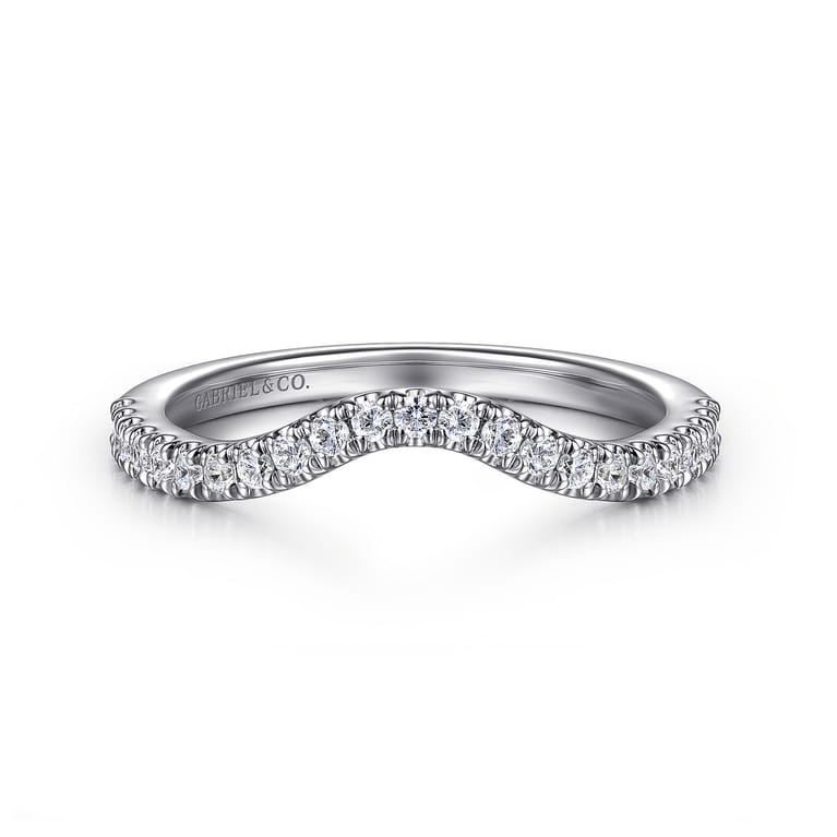 14K White Gold Diamond Wedding Band - 0.23 ct - Shot 1